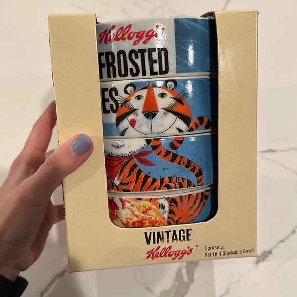 NIB Vintage Kellogg’s Frosted Flakes Stackable Mugs - Picture 1 of 6